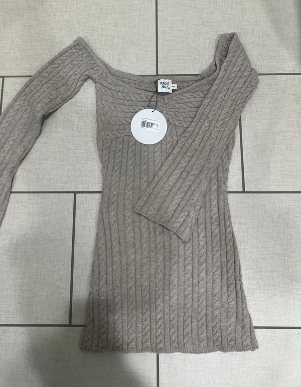 Princess Polly Bayard Off The Shoulder Knit Mini Dress - Image 4