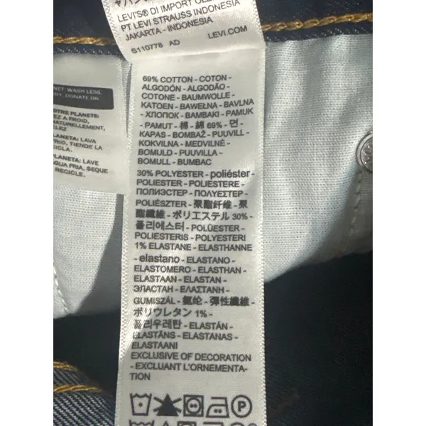 Levi's 311 Shaping Skinny Jeans Women's W32 Dark Wash Mid Rise Stretch Denim - Image 8