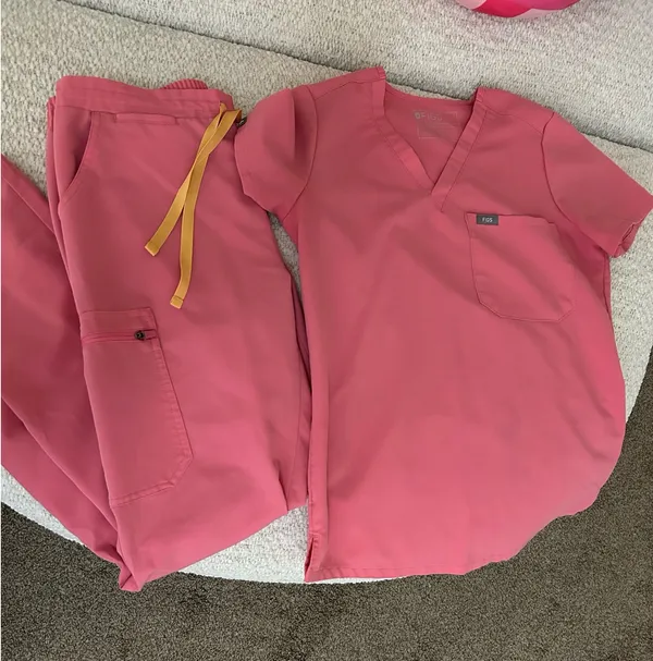 FIGS Neon Pink Scrubs - Image 3
