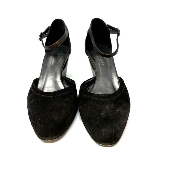 Donald J. Pliner size 6.5 M Couture France‎ made in Italy leather suede wedges - Image 5