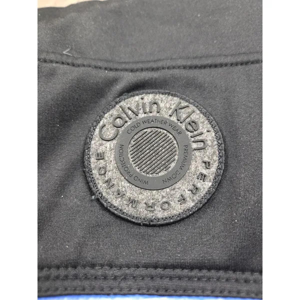 Calvin Klein Womens Blue Metallic Down Puffer Vest Large - Image 6