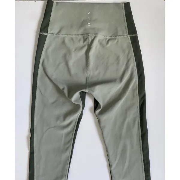 Wilo The Label Womens Ribbed High Waisted Leggings Sage Green‎ Two Tone Size S - Image 5