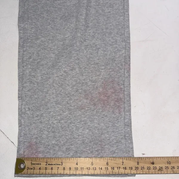 SKIMS Stretchy Cotton Light Heather Grey Straight Lounge Pajama Pants Size Small - Image 9