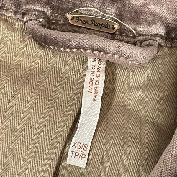 Free People Velvet Trucker Jacket - Mauve - XS/S - Image 10