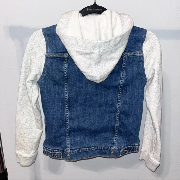 LEVI’S Women’s Hybrid Denim Hooded Trucker Jacket XS - Image 6