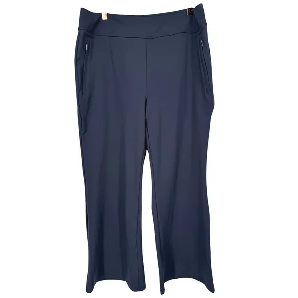 NWT Halara Flex High Waisted Pocket Work Flare Pants Navy Blue Size XLP - Image 6