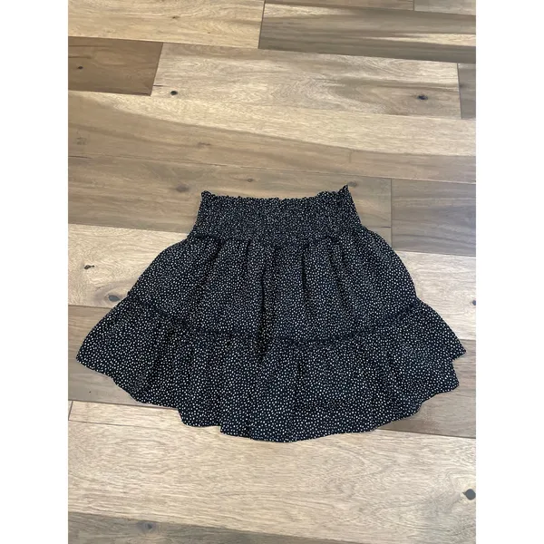 Altar’d State Flowy Skirt Black White Polka Dot Size L - Image 6