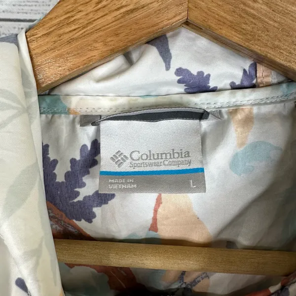 Columbia Womens size Large Side Hill Magnolia Floral Printed Windbreaker Jacket - Image 8