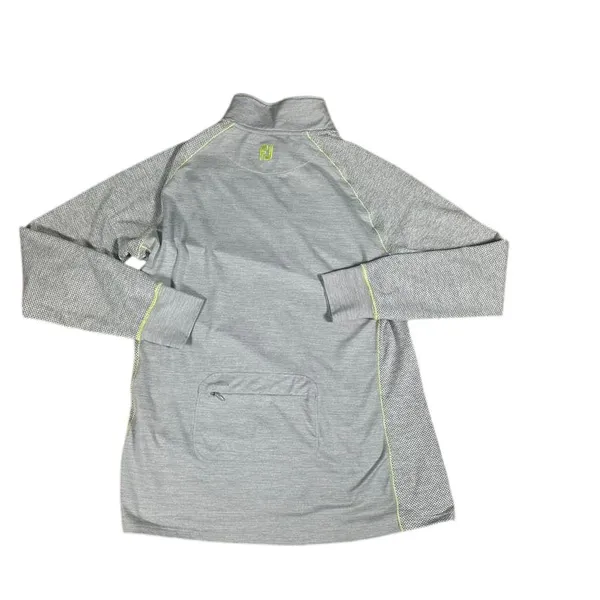 FootJoy FJ Gray Athletic Quarter Zip Pullover Golf Top‎ Neon Accent Performance - Image 5