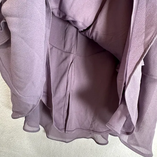 Patra Lilac Purple Tiered Chiffon Midi Dress Rhinestone Brooch 6206 Size 16 NEW - Image 4