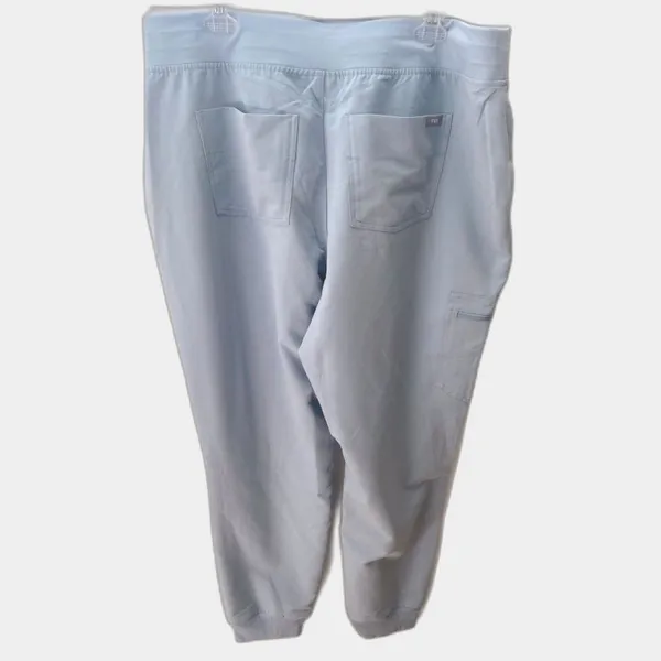 Figs Zamora High Waisted Dusty Blue Joggers Scrub Pants Womens XXL Tall Nurse - Image 12