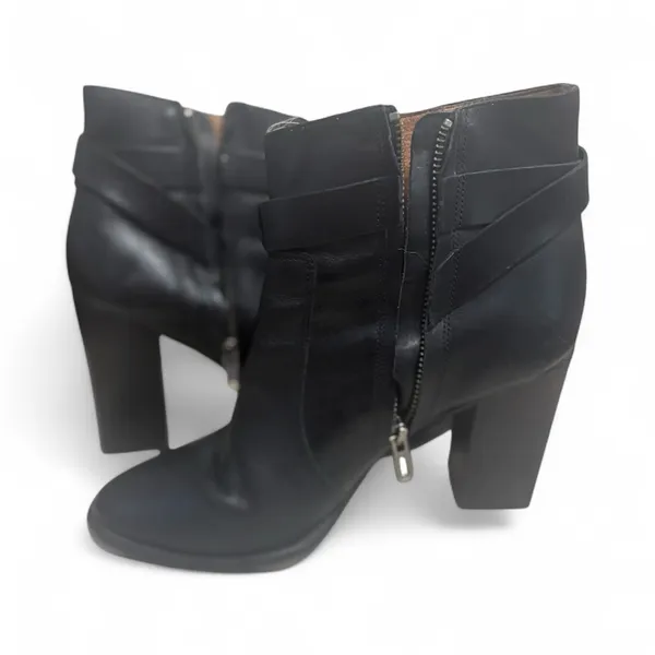 Madewell Black Leather Ankle Sammie Boots | Heeled Shoe Boot | Size 9 1/2 9.5 - Image 3