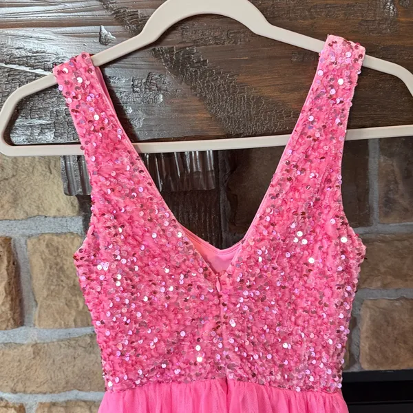 Faeriesty Sequin Tulle Prom Dress Pink Size XS - Image 8