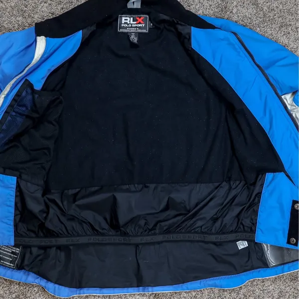 RLX Polo Sport Ski‎ Jacket Women's S Blue White Vintage 90s 00s Winter Snow Coat - Image 10