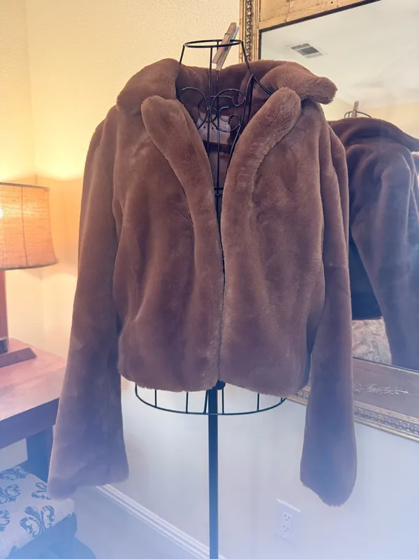 Blank NYC Chocolate Plush Teddy Jacket  - Image 2