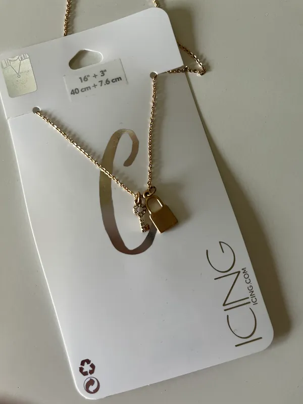 Icing “C” Locket Necklace NWT - Image 3