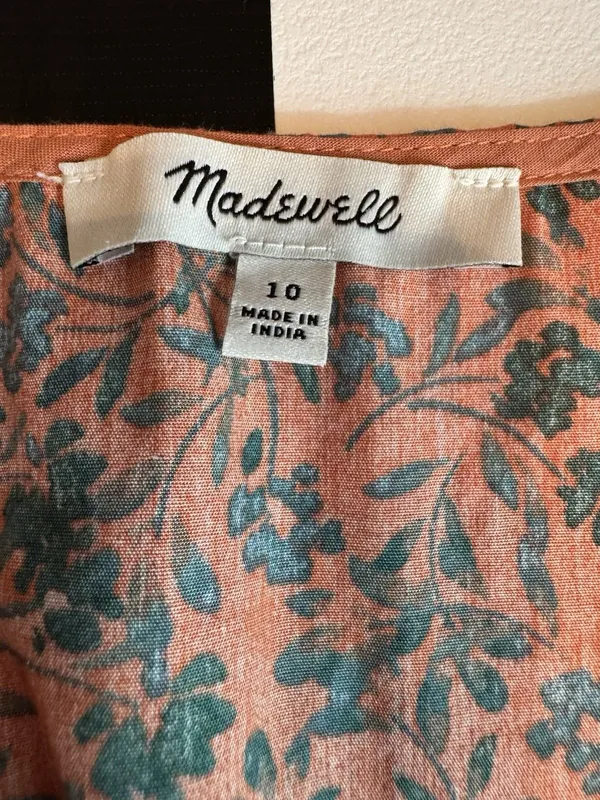 Madewell Amari Twist Top Floral Sunset Haze Cotton Poplin Retro Cottagecore 10 - Image 6