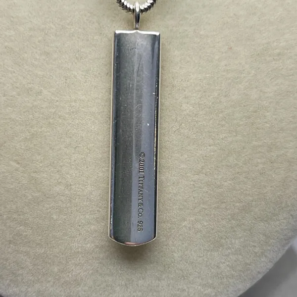 Tiffany & Co. 1837 Bar Pendant Necklace in 925 Sterling Silver - 18" - Preowned - Image 3