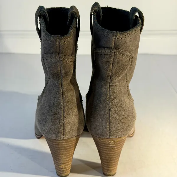 Karl Lagerfeld Provence Gray Suede Cowboy Ankle Boots - Image 7