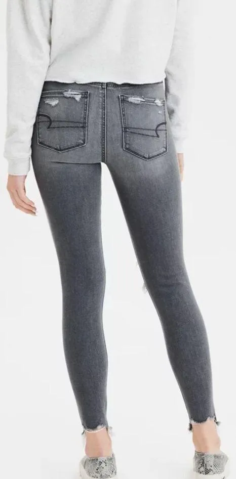 AMERICAN EAGLE Super Hi-Rise Jegging In Gray - Image 2