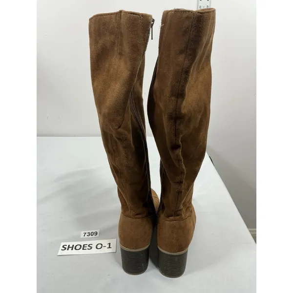 Womans Excellent Condition Universal Thread Knee High Boots 8.5 Rust Block Heel - Image 5