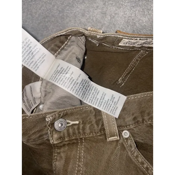 Levis Dad Utility Carpenter Jean Women Sz 26x30 Brown Denim Premium Big E - Image 6
