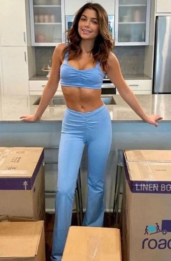 Alo Airbrush High-Waist Cinch Flare Legging Tile Blue Tie-Up Corset Lace Hi-Rise - Image 11