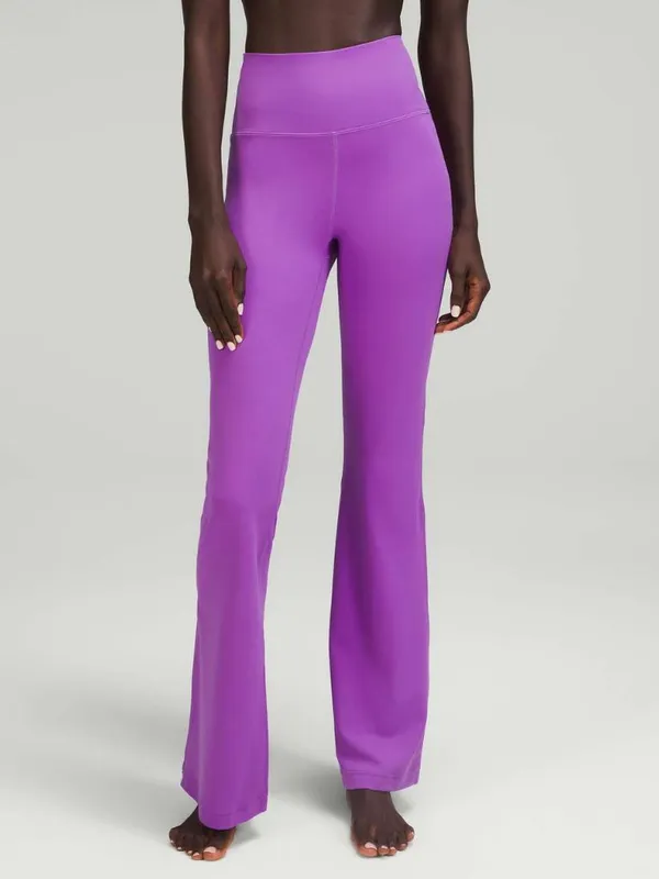 Lululemon Groove Super-High-Rise Flared Pant *Nulu Moonlight Magenta Size 0 - Image 4