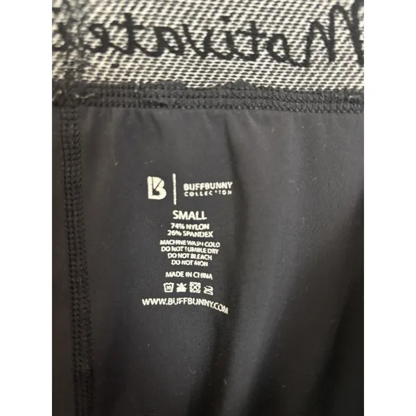 BuffBunny Cultivate Motivate Appreciate Black Leggings S Stretch Gym - Image 6