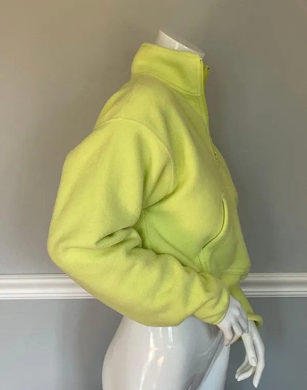 Aritzia Tna Yellow Fleece Sweatshirt - Image 4