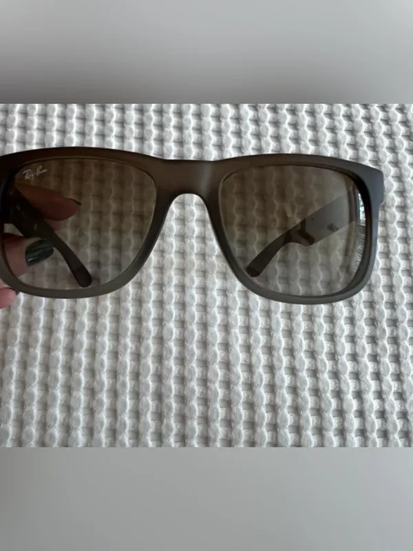 Ray-Ban Square Sunglasses in Dark Brown Frame with Brown Lenses - Image 3
