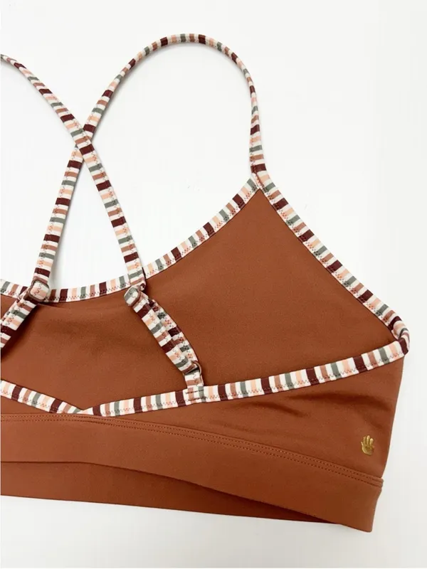 Spiritual Gangster adjustable strap sports bra earthy desert boho active size XL - Image 4
