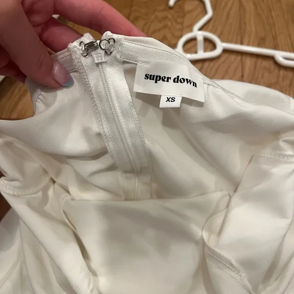 Superdown Ivory strapless Dress - Image 2