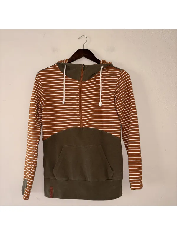 Ampersand Avenue Women's Striped Color-Block Hoodie - Size XS - Image 2