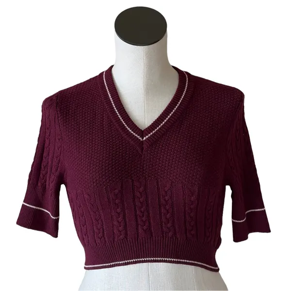 NWOT INTIMATELY BY FREE PEOPLE Catch Your Eye Swit Knit Sweater Top - Image 3