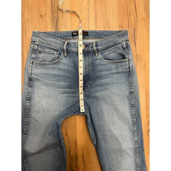 3x1 NYC Camden Jeans Women's 29 High Rise Straight Raw Hem Cropped Denim - Image 9