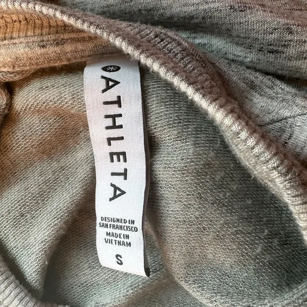 Athleta Mindset Sweatshirt Sweater Top Marl Grey Heather‎ Sz S - Image 7