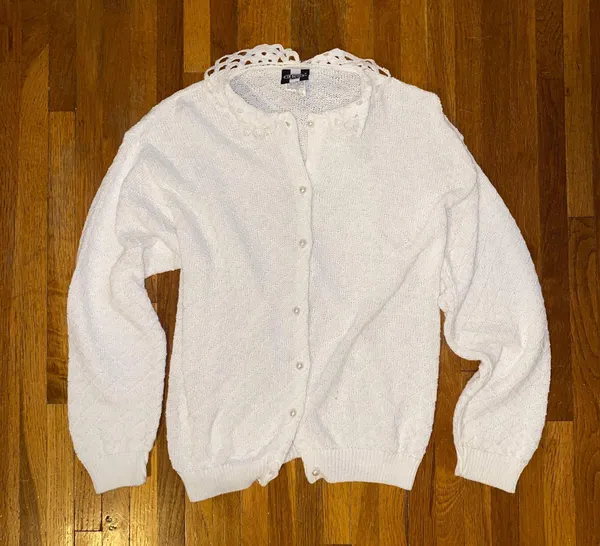 Princess Polly Vintage Lace Button Up White Cardigan 90s Girly 🤍 - Image 4