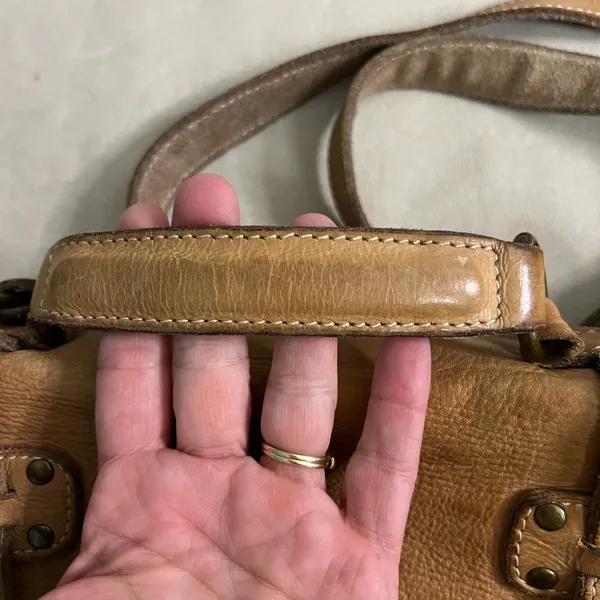 🔥 Patricia Nash Genuine Leather Messenger Crossbody Bag – Vintage Studded Style - Image 3