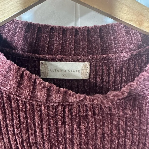Altar’d State Slouchy Pink Knit Sweater - Image 3