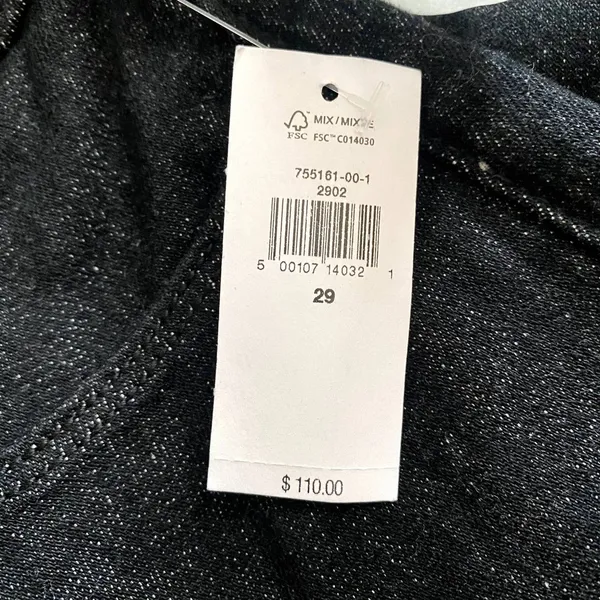 NWT Banana Republic Black High Rise Skinny Jeans Washwell Denim‎ Classic Size 29 - Image 6