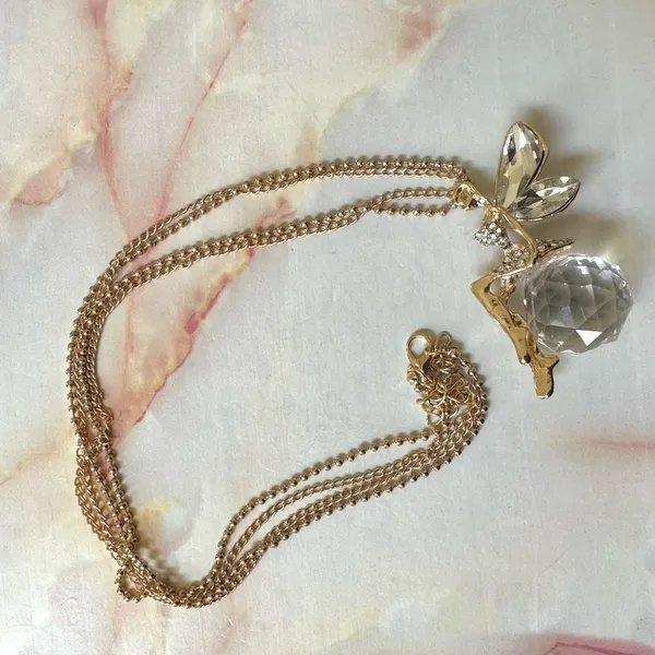 Fairy on crystal ball pendant necklace - Image 8