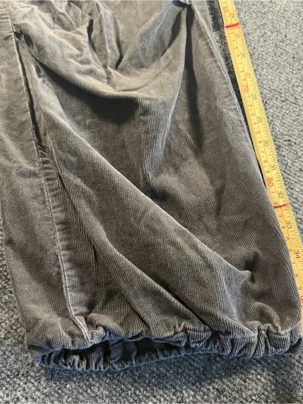 Japanese GU Uniqlo Corduroy Parachute Gray Cargo Pants Size L But Fits US Small - Image 5