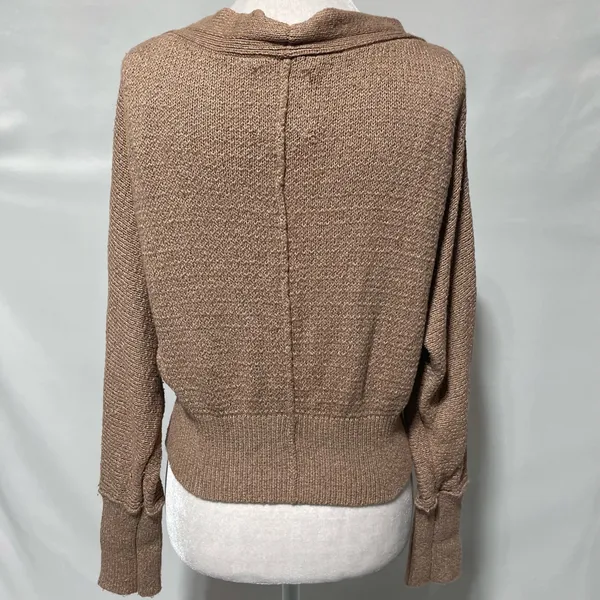 Abercrombie & Fitch Button Front V-Neck Cardigan Sweater Light Brown Size Small - Image 13