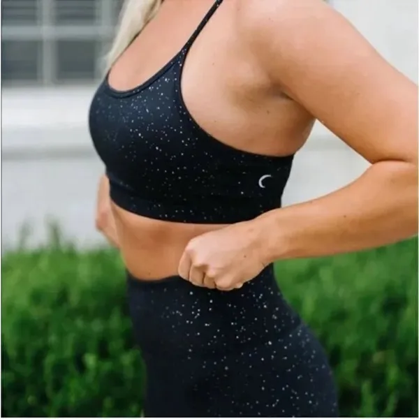 ZYIA Black Reflective Mirage Brilliant Bra Black Speckled Size XS - Image 2