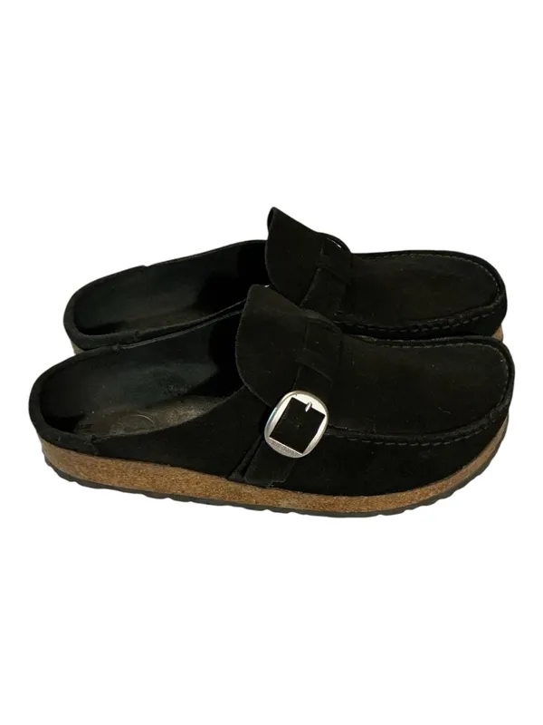 Birkenstock Buckley Black Suede Moccasin Clog Mules Shoes Size 40 Narrow Women 9 - Image 3