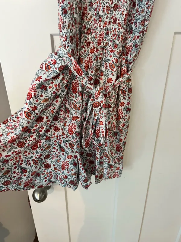 Loft Floral Romper with Tie - Image 3