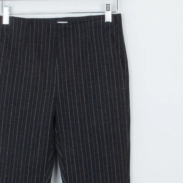Gap Womens Ponte Crop Flare Pinstripe Pants Size‎ 00 Black Career Professional - Image 2