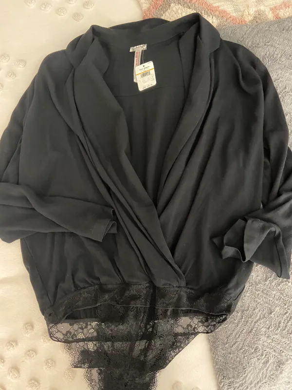 Free People Black Blouse Bodysuit - Image 6