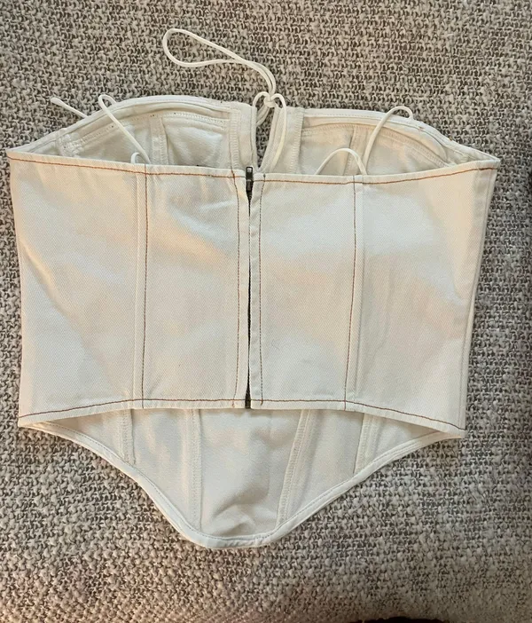 LIONESS Denim Corset Top - Image 2